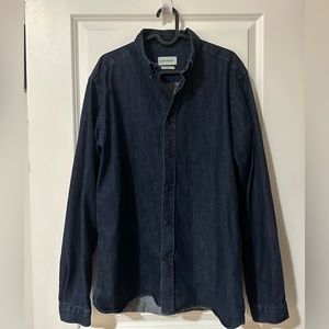 Oliver Spencer Indigo Organic Cotton Shirt